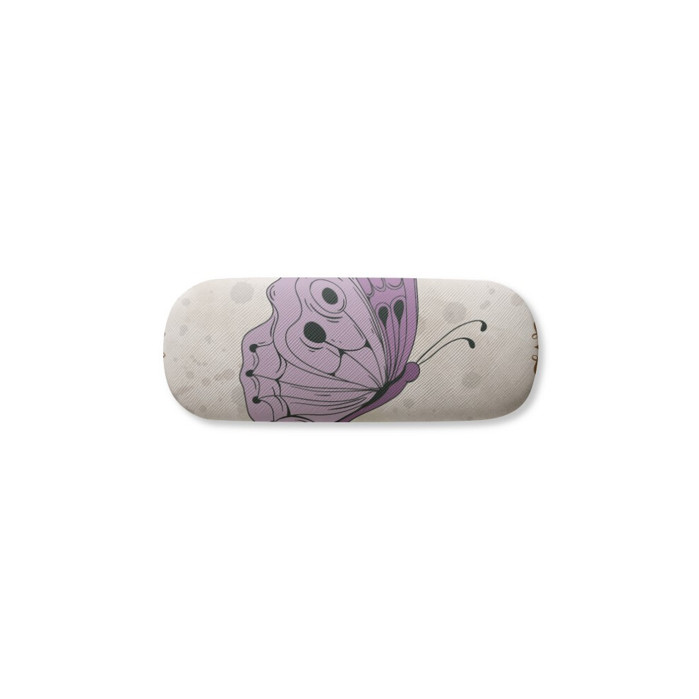 Diythinker Purple With Quote Glasses Case Eyeglasses Hard Shell Storage Spectacle Box