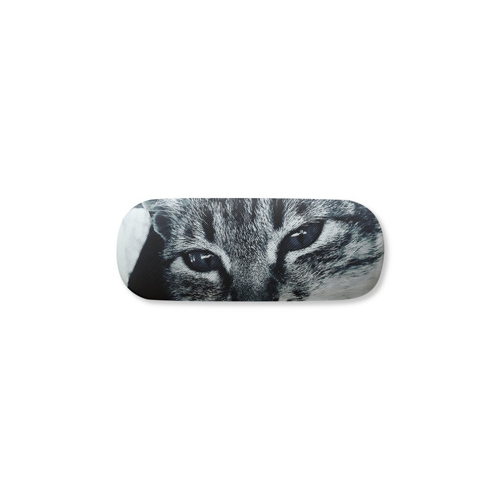 Diythinker Gray Animal Cool Cat Photograph Glasses Case Eyeglasses Hard Shell Storage Spectacle Box