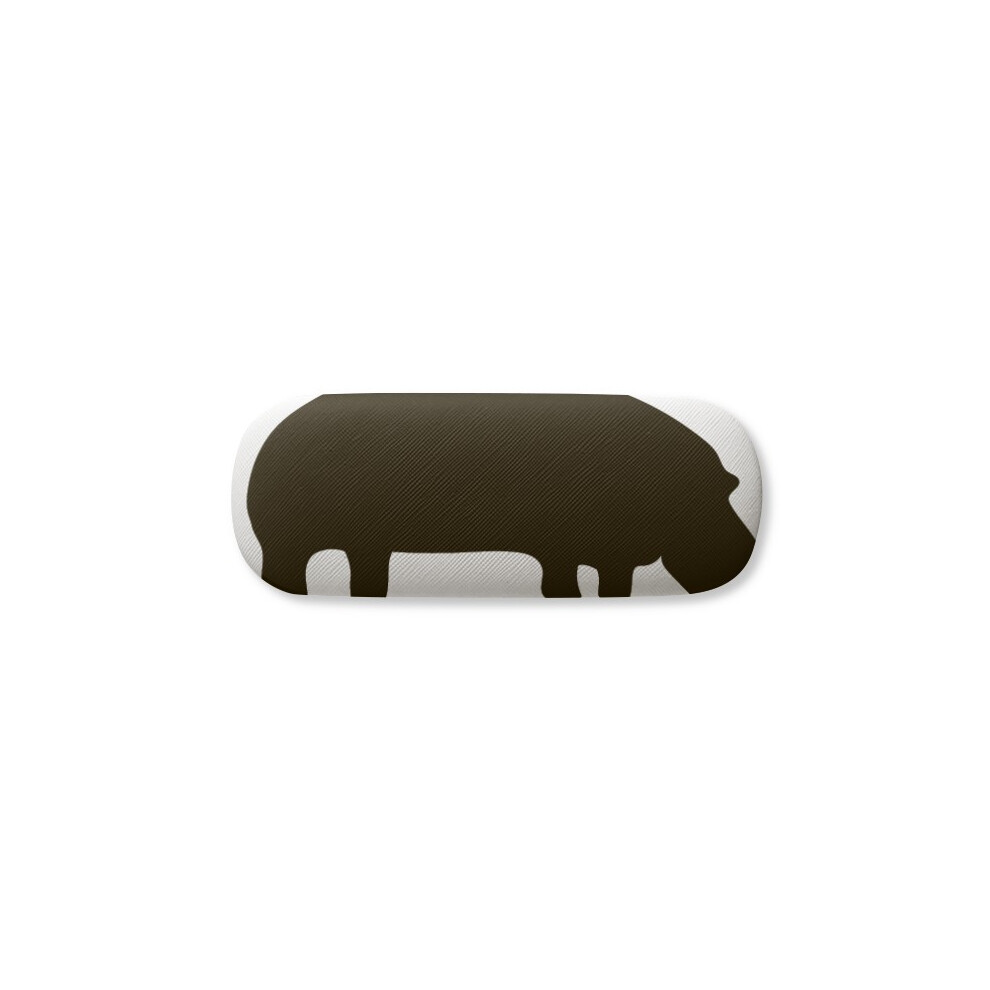 Diythinker Black Hippopotamus Animal Portrayal Glasses Case Eyeglasses Hard Shell Storage Spectacle Box