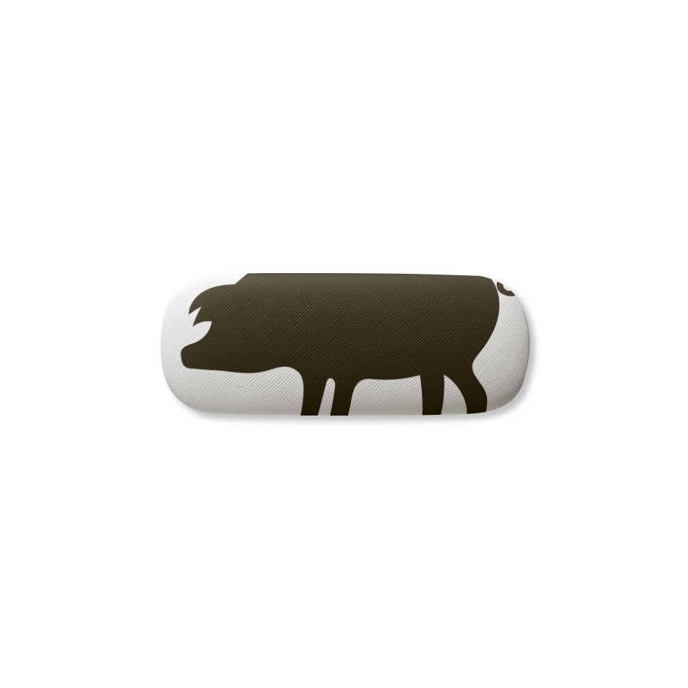 Diythinker Black Pig Animal Portrayal Glasses Case Eyeglasses Hard Shell Storage Spectacle Box