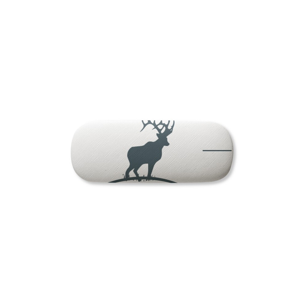Diythinker Blue Cartoon Deer Animal Outline Glasses Case Eyeglasses Hard Shell Storage Spectacle Box