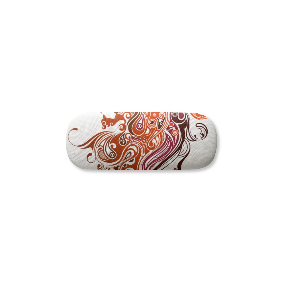 Diythinker Colorful Dragon Animal Art Outline Glasses Case Eyeglasses Hard Shell Storage Spectacle Box