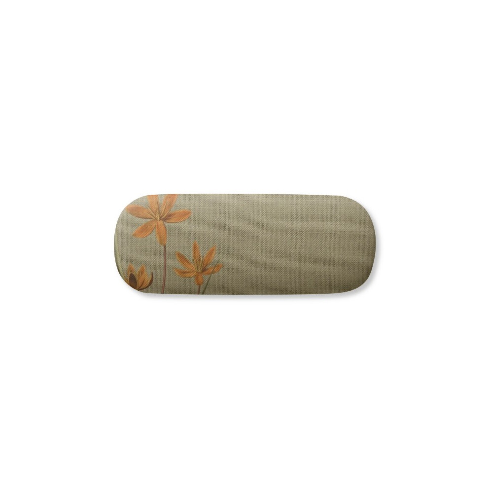Diythinker Flax Orchid Tradition Design Embroidery Glasses Case Eyeglasses Hard Shell Storage Spectacle Box