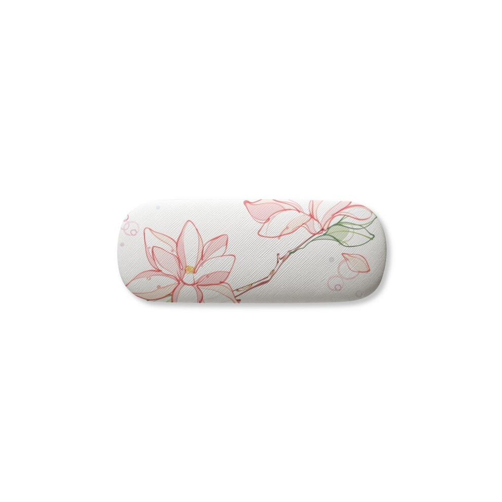 Diythinker Peach Watercolor Tree Flower Glasses Case Eyeglasses Hard Shell Storage Spectacle Box