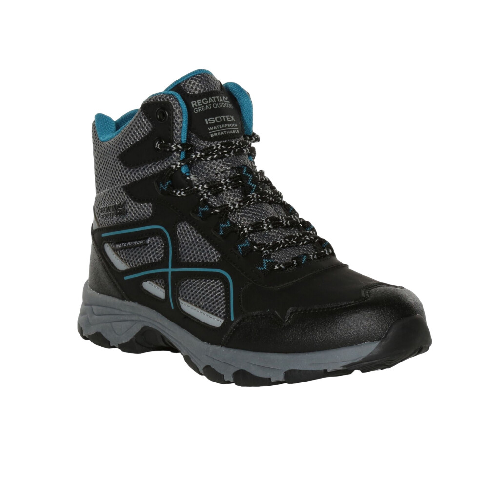 (4 UK, Black/Deep Lake) Regatta Womens/Ladies Lady Vendeavour Walking Boots