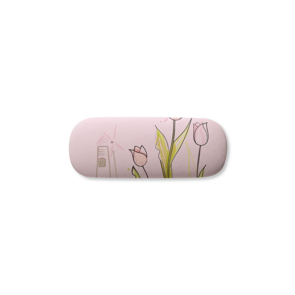 Diythinker Windll Tulip House Greenery Flower Glasses Case Eyeglasses Hard Shell Storage Spectacle Box