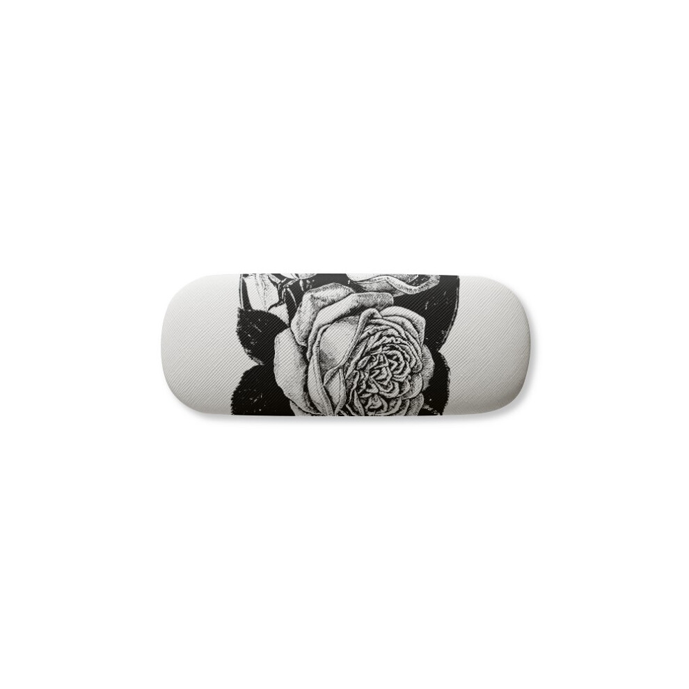 Diythinker Sketch Rose Flower Pattern Glasses Case Eyeglasses Hard Shell Storage Spectacle Box