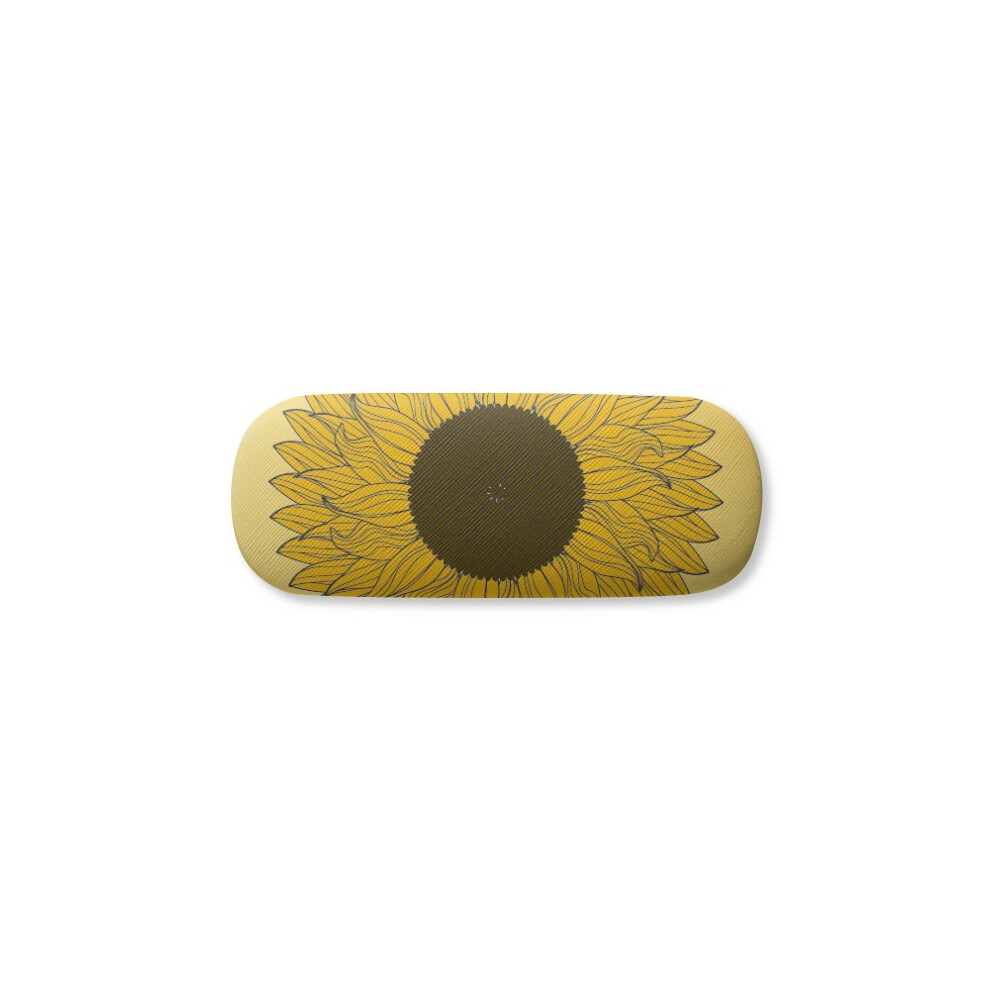 Diythinker Yellow Flower Sunflower Glasses Case Eyeglasses Hard Shell Storage Spectacle Box