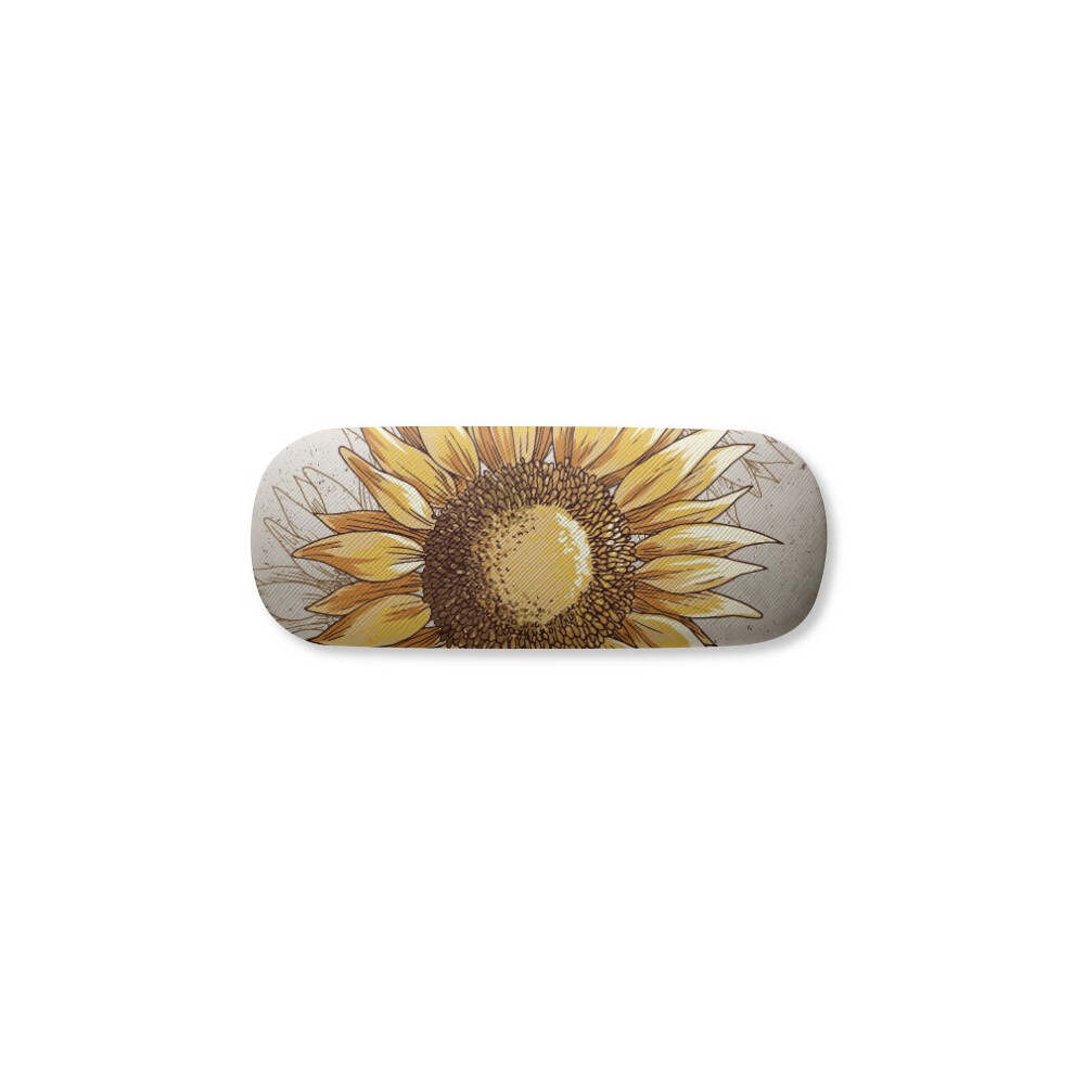 Diythinker Sunflower Sunflower Flower Glasses Case Eyeglasses Hard Shell Storage Spectacle Box