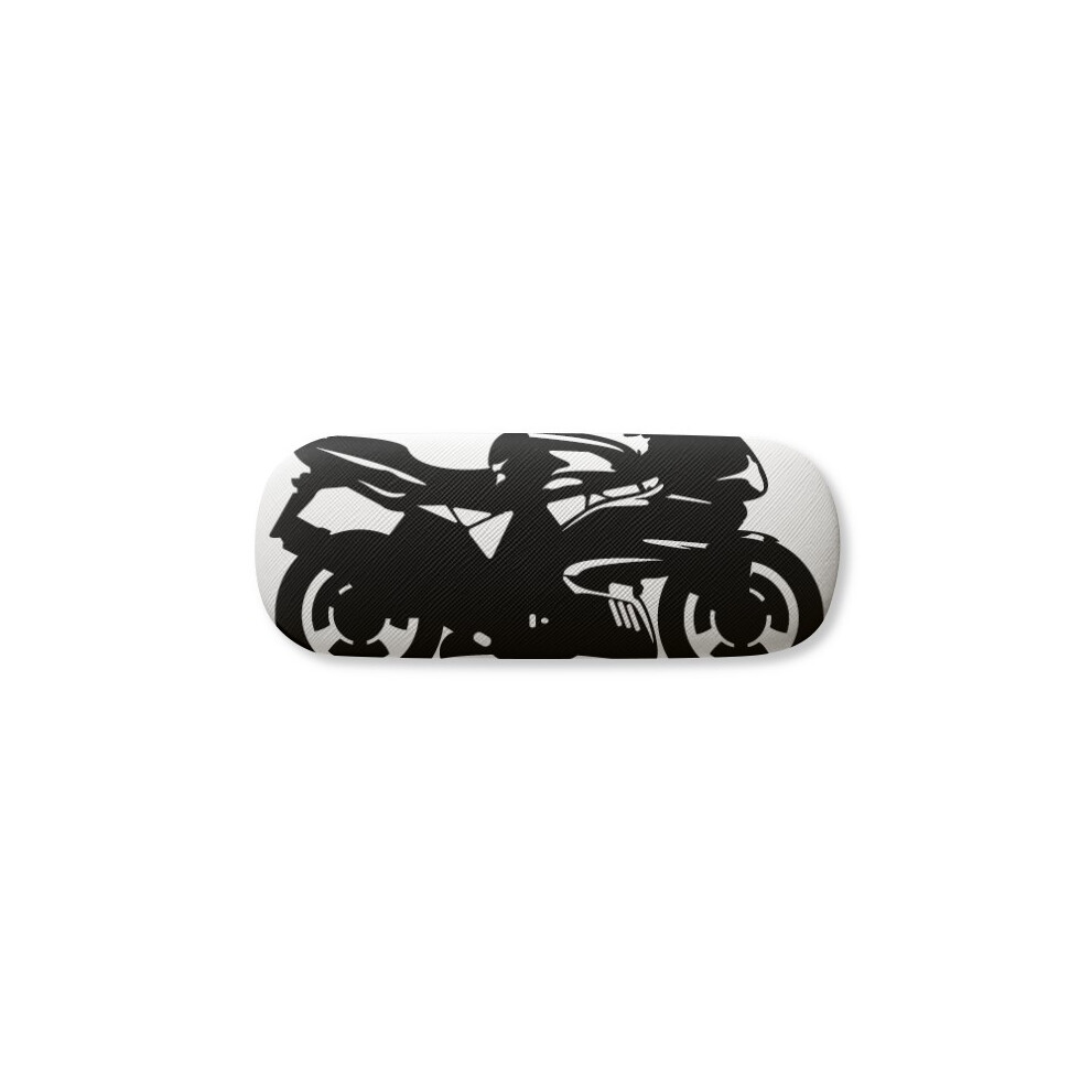 Diythinker Black Motorcycle Mechanical Illustration Glasses Case Eyeglasses Hard Shell Storage Spectacle Box