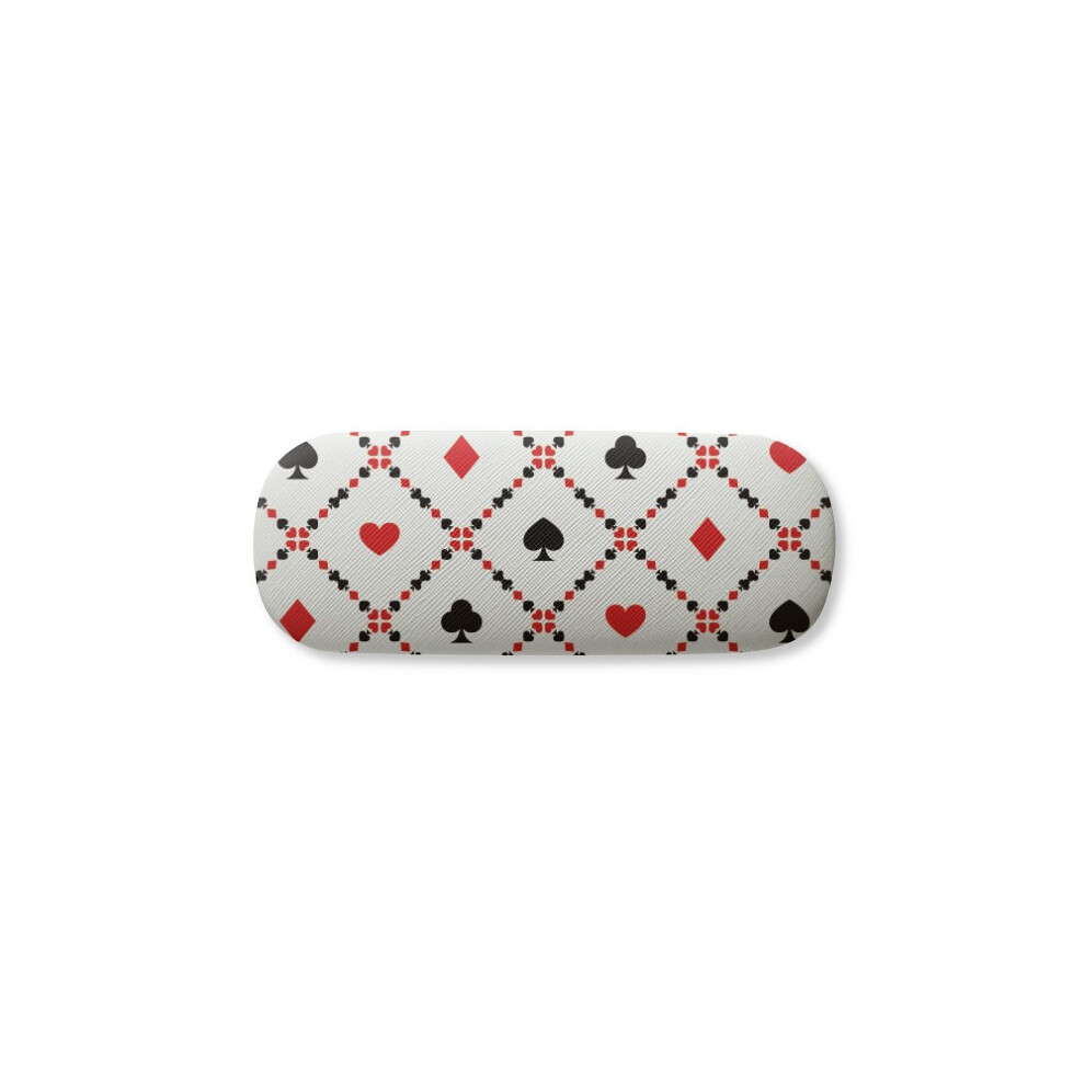 Diythinker Playing Cards Gambling Utensils Pattern Glasses Case Eyeglasses Hard Shell Storage Spectacle Box