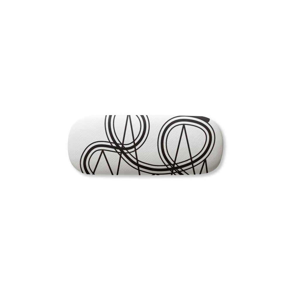 Diythinker Black Roller Coaster Amusement Park Outline Glasses Case Eyeglasses Hard Shell Storage Spectacle Box