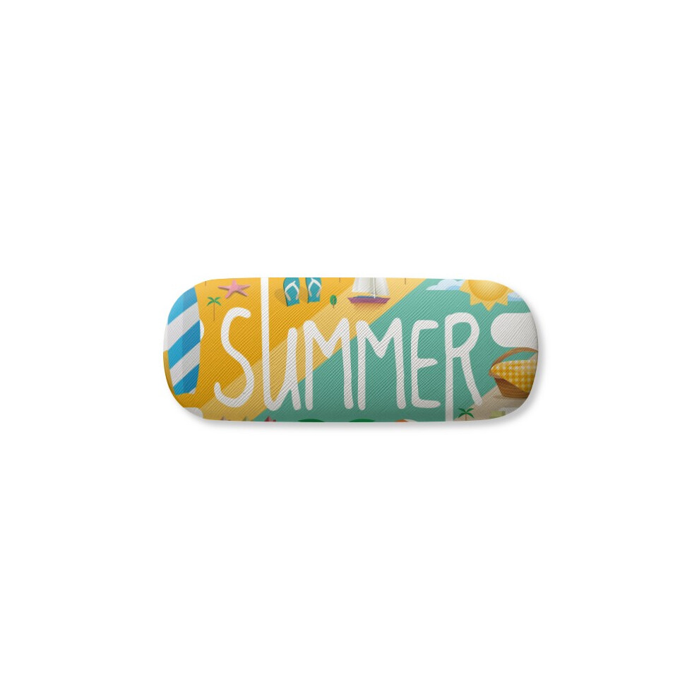 Diythinker Summer Season Illustration Glasses Case Eyeglasses Hard Shell Storage Spectacle Box