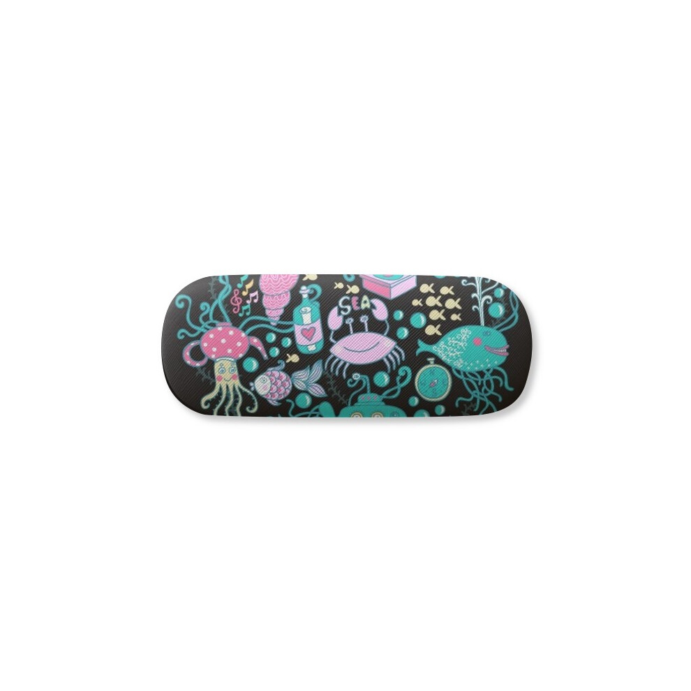 Diythinker Marine Organism Music Octopus Glasses Case Eyeglasses Hard Shell Storage Spectacle Box