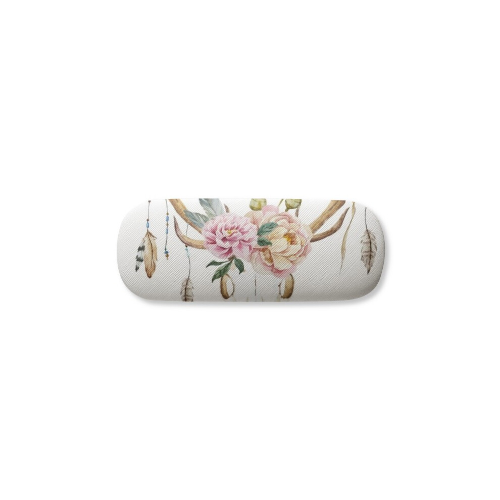 Diythinker Deer Head Flower Nation Glasses Case Eyeglasses Hard Shell Storage Spectacle Box