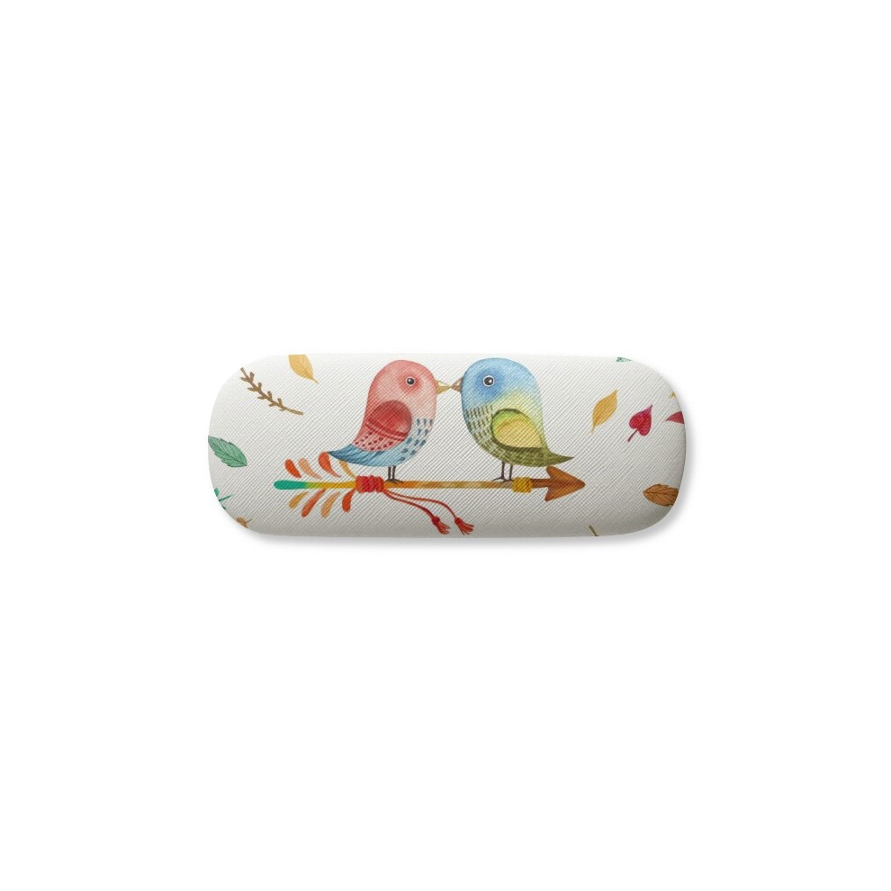 Diythinker Birds Autumn Colorful Glasses Case Eyeglasses Hard Shell Storage Spectacle Box