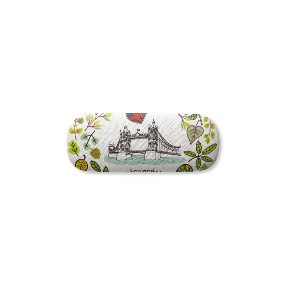 Diythinker Tower Bridge London England Illustration Glasses Case Eyeglasses Hard Shell Storage Spectacle Box