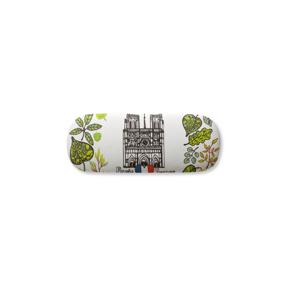 Diythinker Cathedral Paris France Glasses Case Eyeglasses Hard Shell Storage Spectacle Box