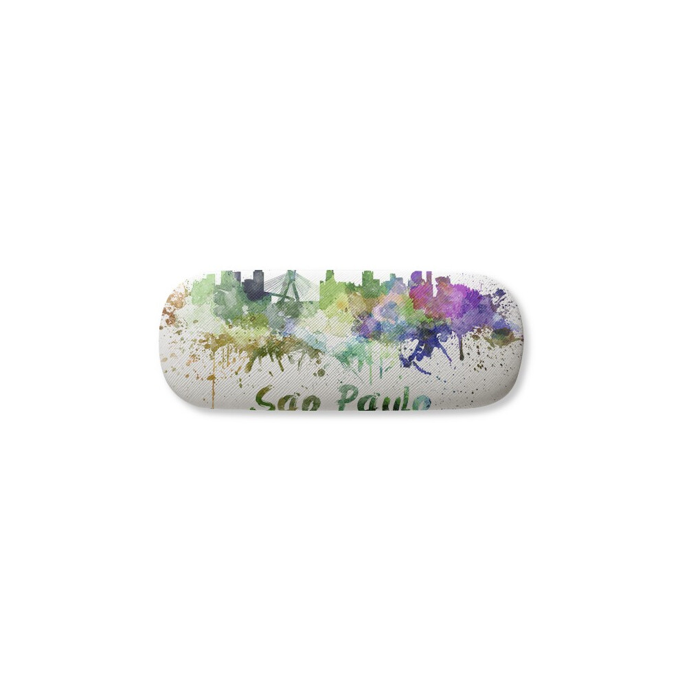 Diythinker Sao Paula Brazil City Watercolor Glasses Case Eyeglasses Hard Shell Storage Spectacle Box