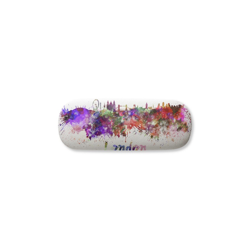 Diythinker London Britain City Watercolor Glasses Case Eyeglasses Hard Shell Storage Spectacle Box