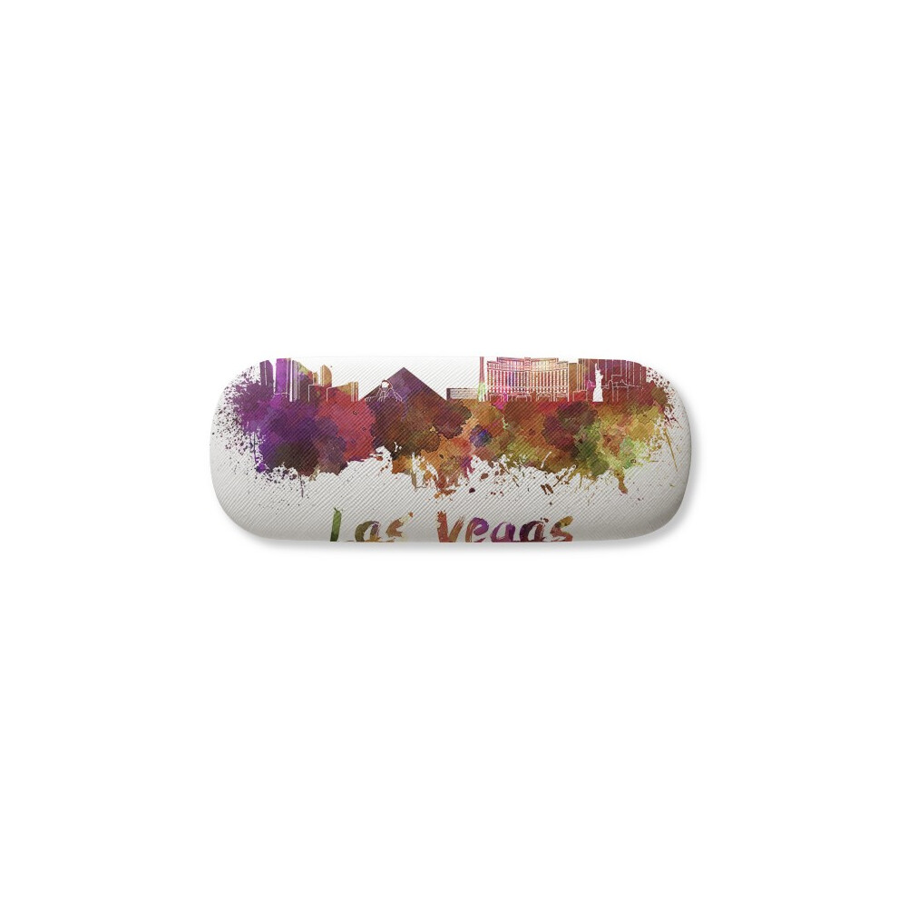 Diythinker Las Vegas America City Watercolor Glasses Case Eyeglasses Hard Shell Storage Spectacle Box