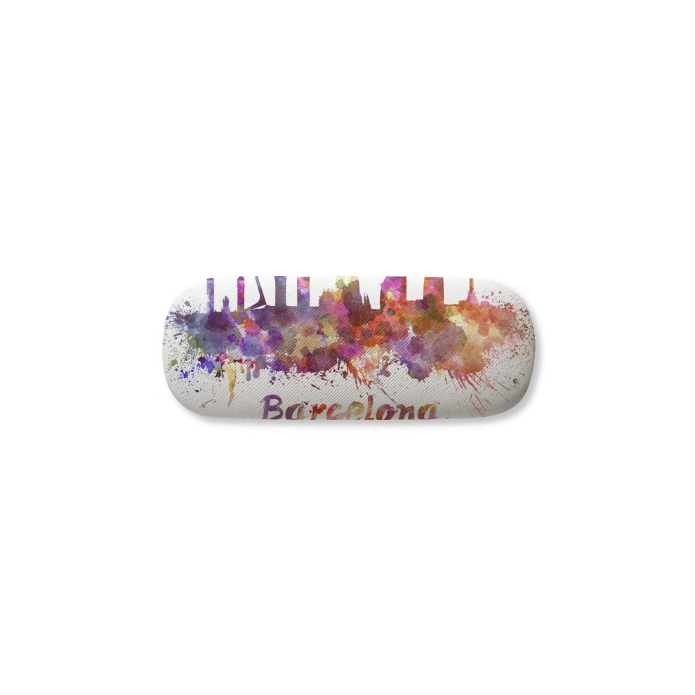 Diythinker Barcelona Spain City Watercolor Glasses Case Eyeglasses Hard Shell Storage Spectacle Box