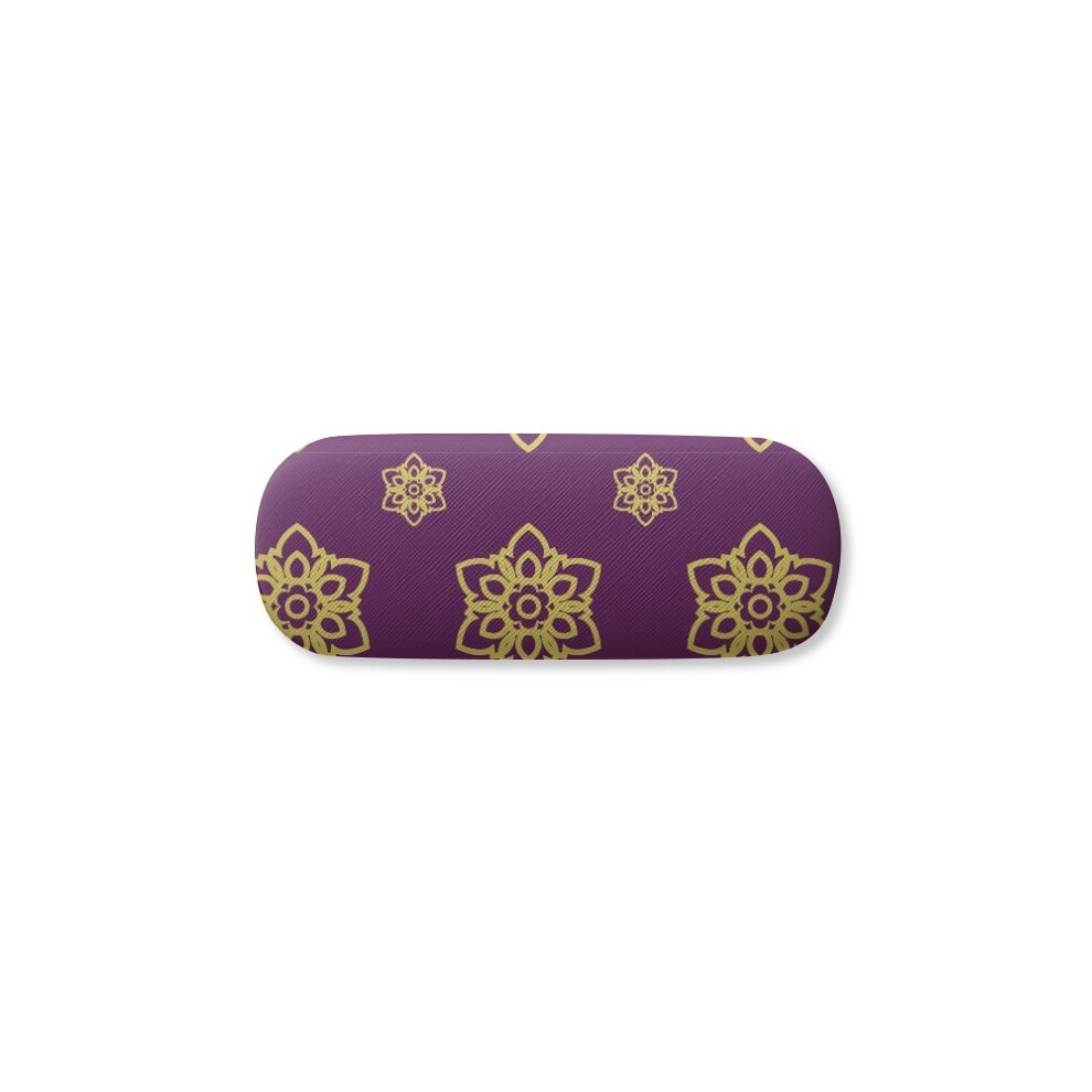 Diythinker Purple Thailand En Decorative Pattern Glasses Case Eyeglasses Hard Shell Storage Spectacle Box
