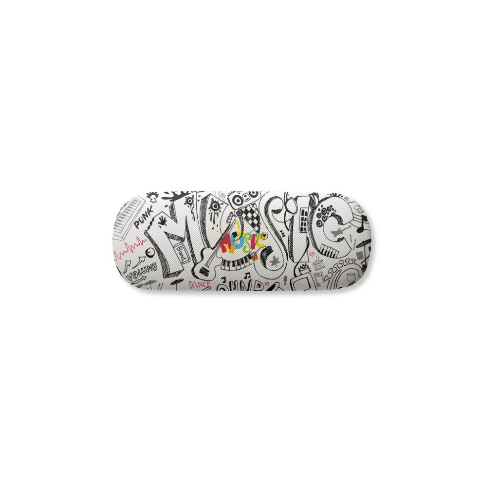 Diythinker Graffiti Street Culture Music Sound Volume Glasses Case Eyeglasses Hard Shell Storage Spectacle Box