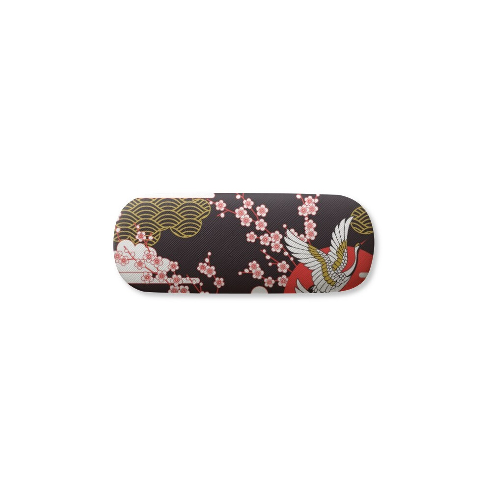 Diythinker Japan Cranes Cloud Sun Glasses Case Eyeglasses Hard Shell Storage Spectacle Box
