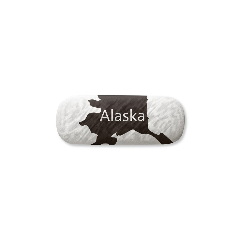 Diythinker Alaska Usa Map Stars Stripes Flag Glasses Case Eyeglasses Hard Shell Storage Spectacle Box