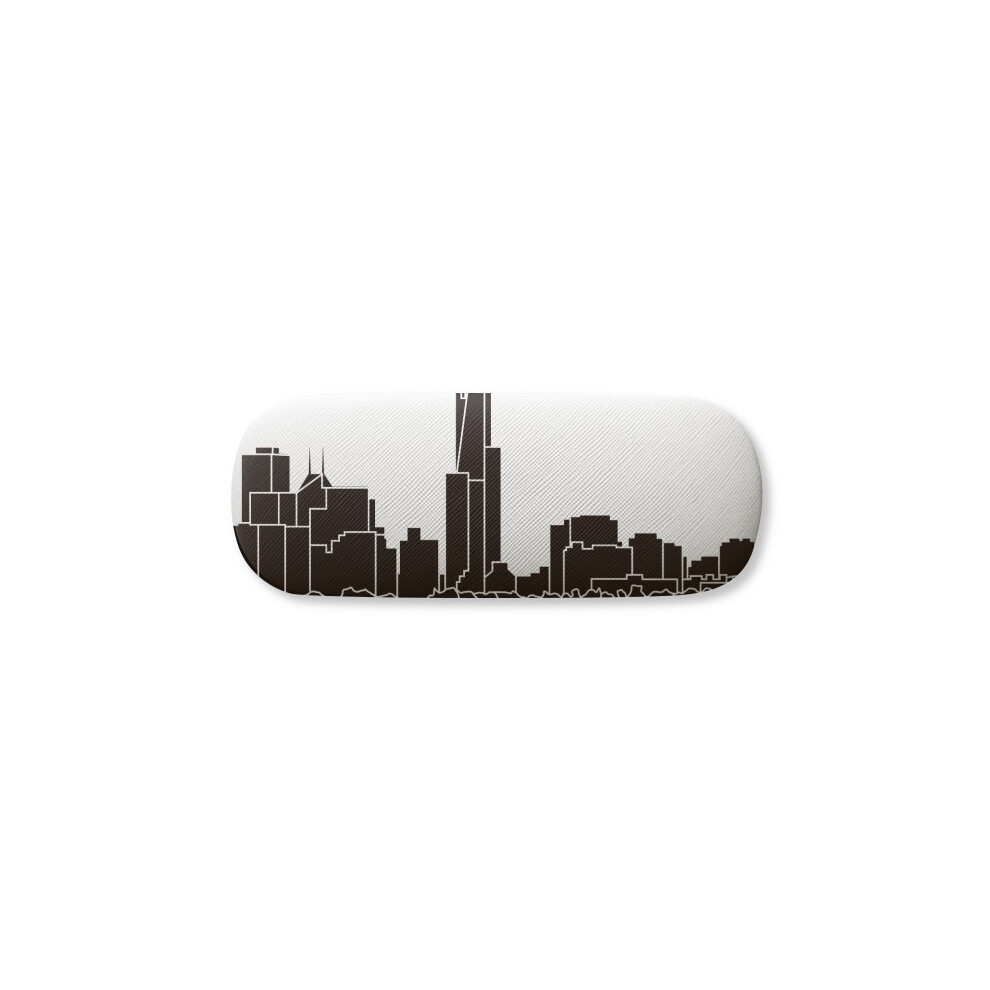 Diythinker Australia City Landmark Skyscrapers Outline Glasses Case Eyeglasses Hard Shell Storage Spectacle Box