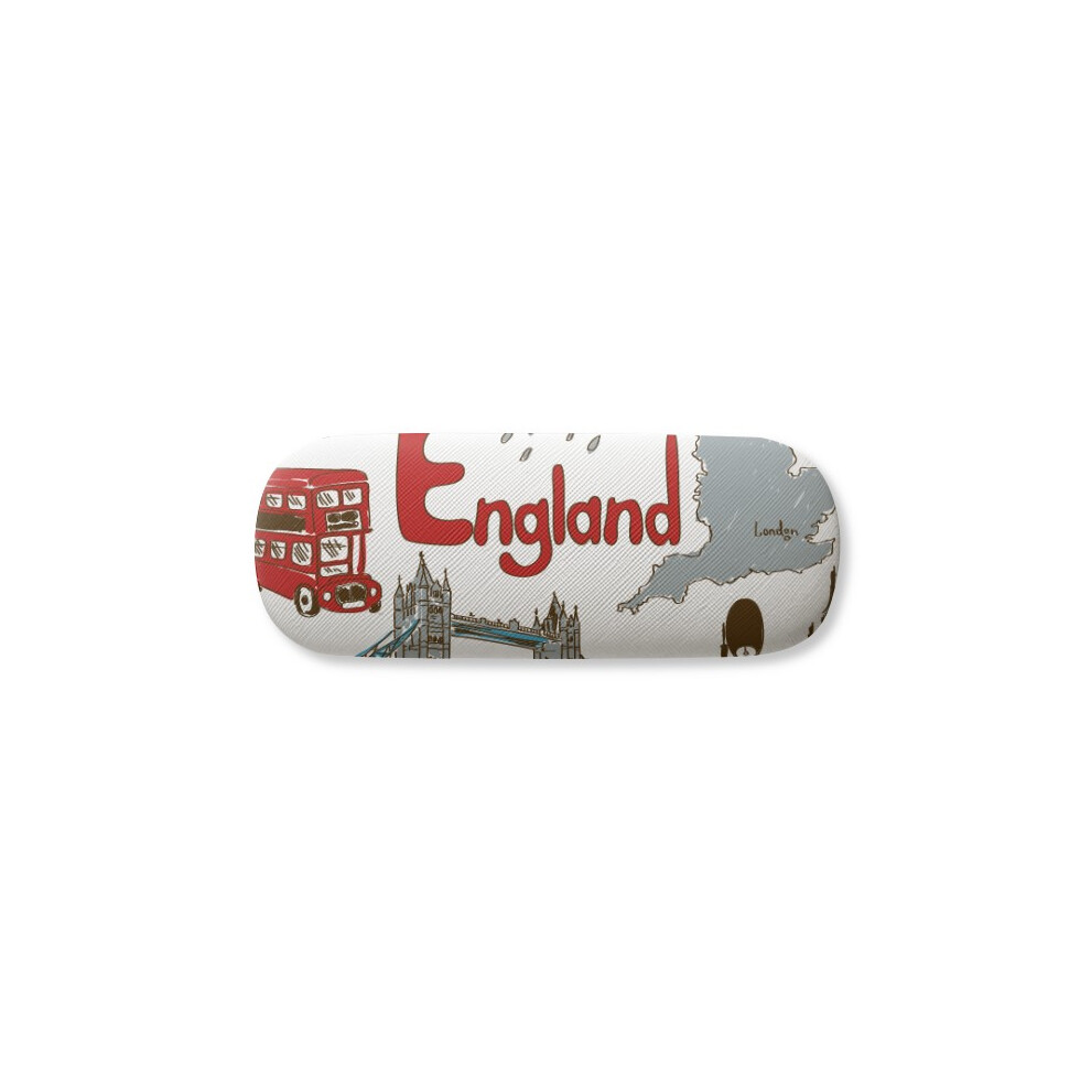 Diythinker England Landscap Animals National Flag Glasses Case Eyeglasses Hard Shell Storage Spectacle Box