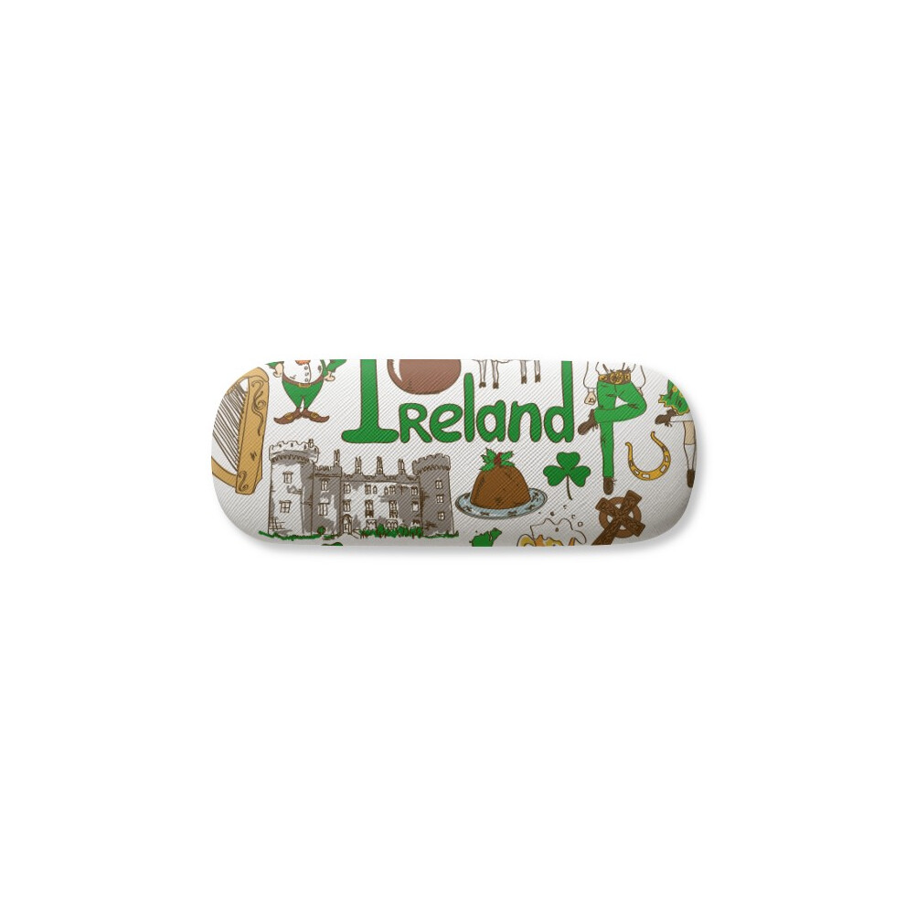Diythinker Ireland Love Heart Landscap National Flag Glasses Case Eyeglasses Hard Shell Storage Spectacle Box