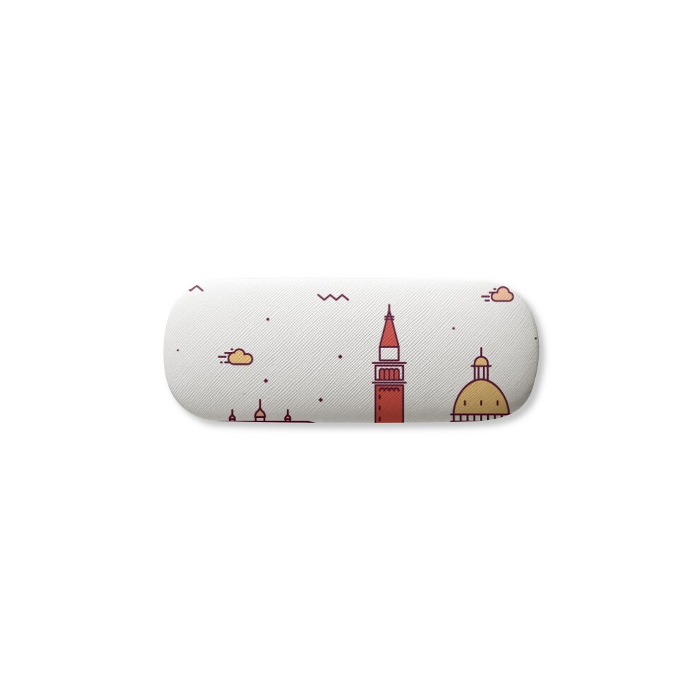 Diythinker Venice Italy Flat Landmark Pattern Glasses Case Eyeglasses Hard Shell Storage Spectacle Box