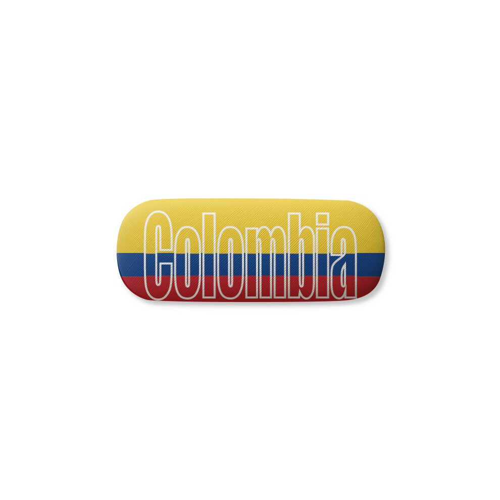 Diythinker Colombia Country Flag Name Glasses Case Eyeglasses Hard Shell Storage Spectacle Box