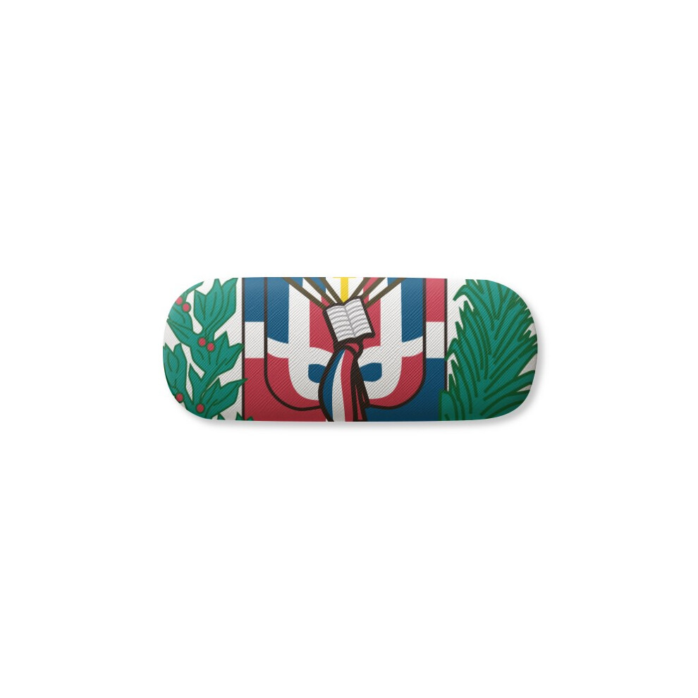 Diythinker Donican Republic National Emblem Country Glasses Case Eyeglasses Hard Shell Storage Spectacle Box