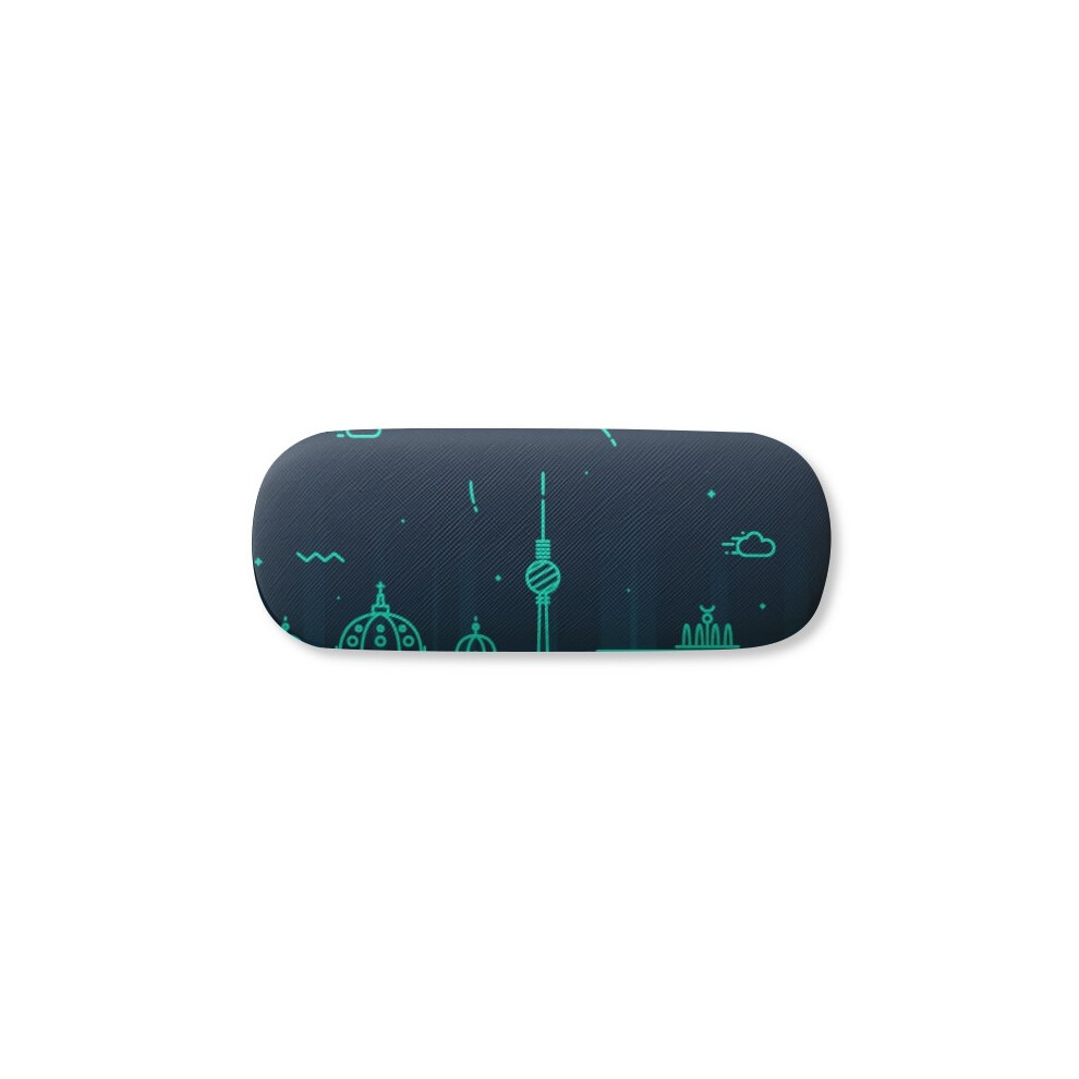 Diythinker Germany Berlin Landmark Architecture Glasses Case Eyeglasses Hard Shell Storage Spectacle Box