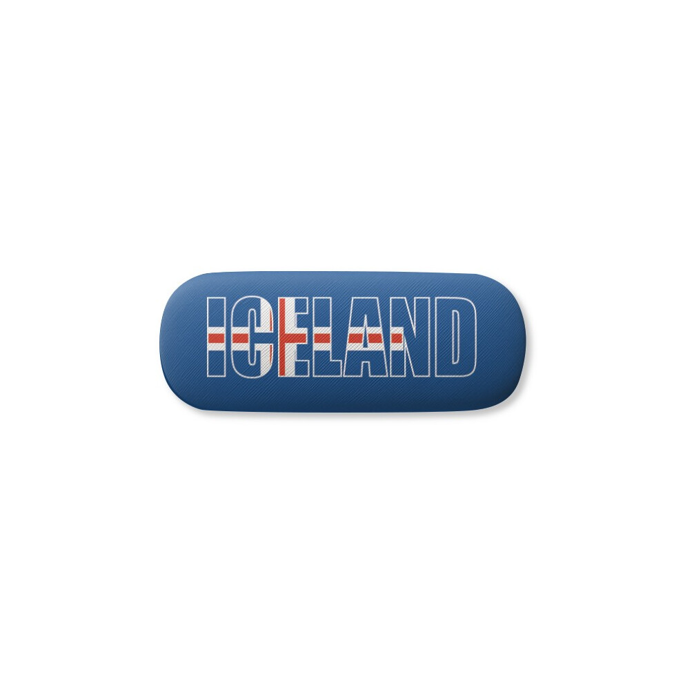 Diythinker Iceland Country Flag Name Glasses Case Eyeglasses Hard Shell Storage Spectacle Box