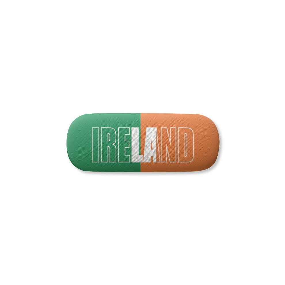 Diythinker Ireland Country Flag Name Glasses Case Eyeglasses Hard Shell Storage Spectacle Box