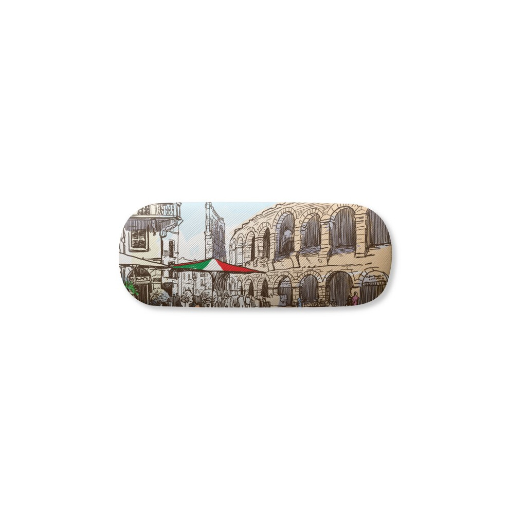 Diythinker Italy Architecture Pattern Glasses Case Eyeglasses Hard Shell Storage Spectacle Box
