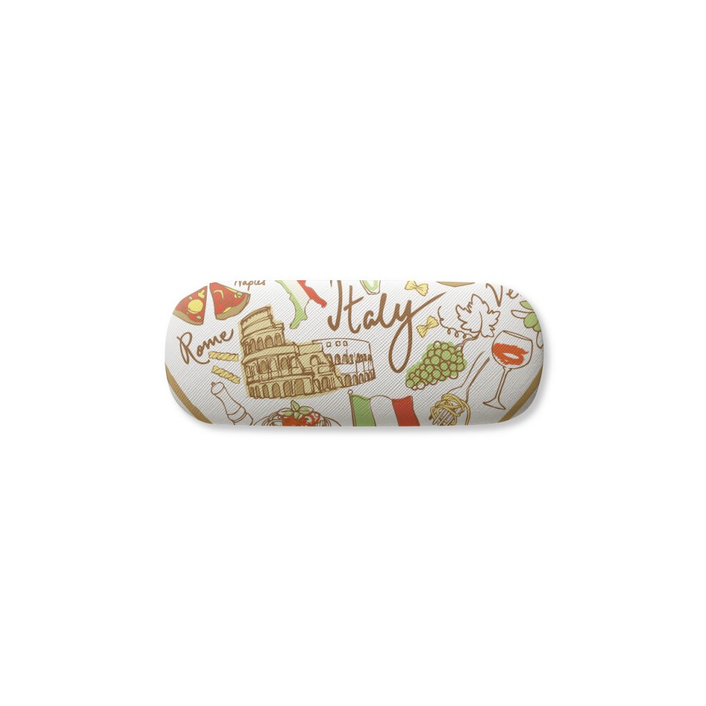 Diythinker Italy Heart Roman Theater National Flag Glasses Case Eyeglasses Hard Shell Storage Spectacle Box