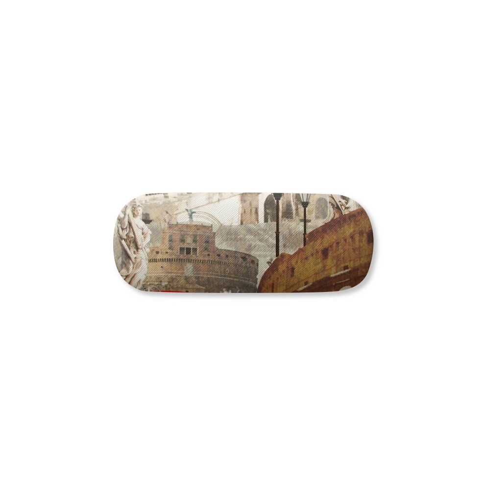 Diythinker Italy Rome Landscape National Pattern Glasses Case Eyeglasses Hard Shell Storage Spectacle Box