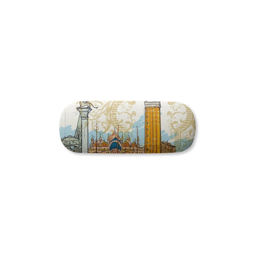 Diythinker Italy Venice Landmark National Illustration Glasses Case Eyeglasses Hard Shell Storage Spectacle Box