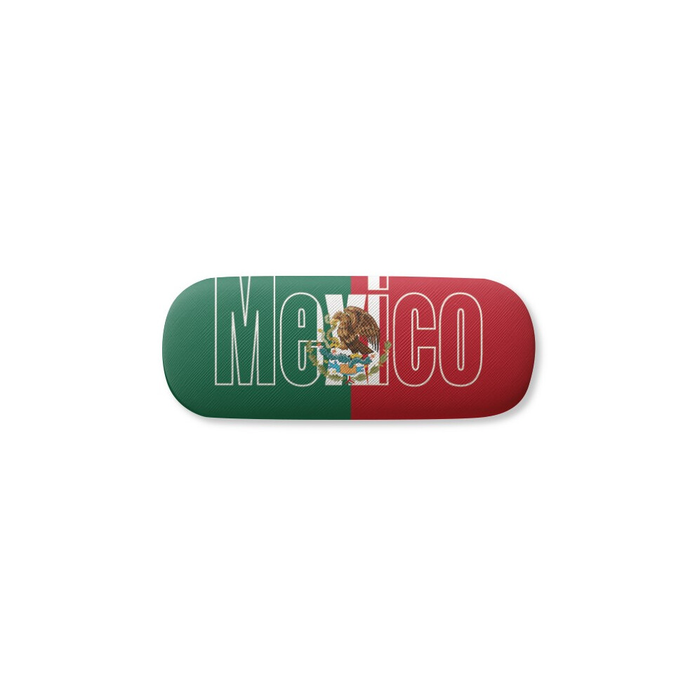 Diythinker Mexico Country Flag Name Glasses Case Eyeglasses Hard Shell Storage Spectacle Box