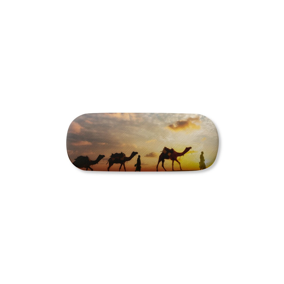 Diythinker All The Way To The Silk Road Camel Desert Glasses Case Eyeglasses Hard Shell Storage Spectacle Box
