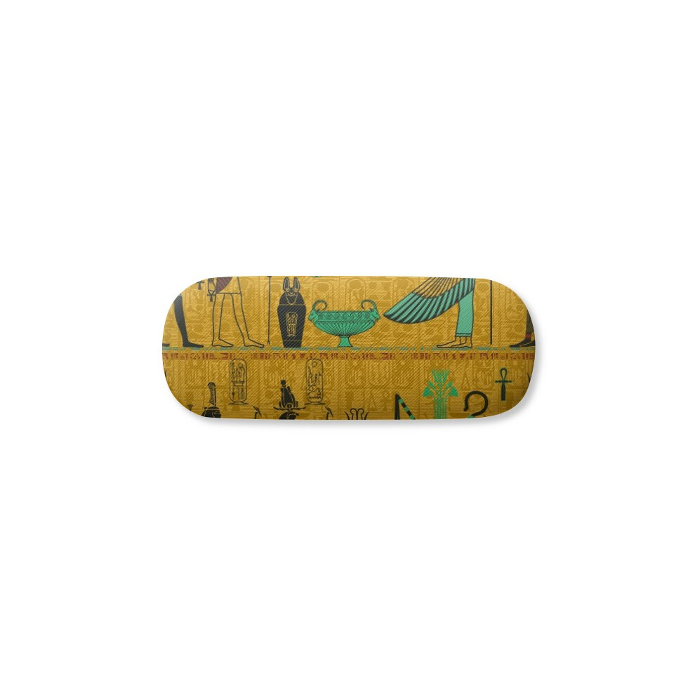 Diythinker Ancient Egypt Pharaoh Art Pattern Glasses Case Eyeglasses Hard Shell Storage Spectacle Box