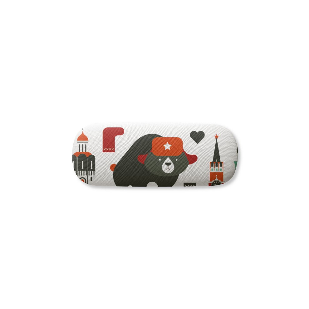 Diythinker Bear Accordion Doll Russia Glasses Case Eyeglasses Hard Shell Storage Spectacle Box