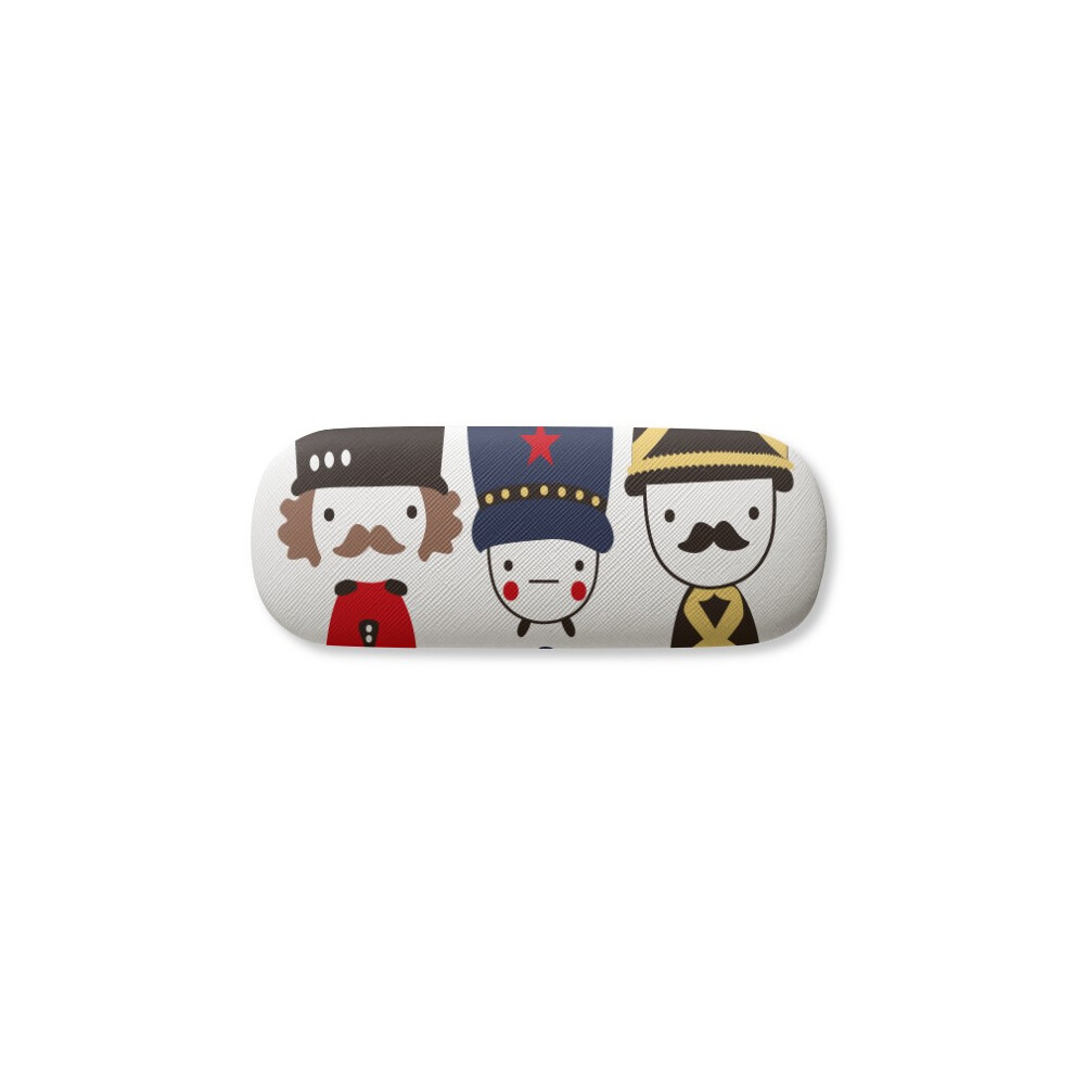 Diythinker Colorful Soldier Uk Landmark Flag Glasses Case Eyeglasses Hard Shell Storage Spectacle Box