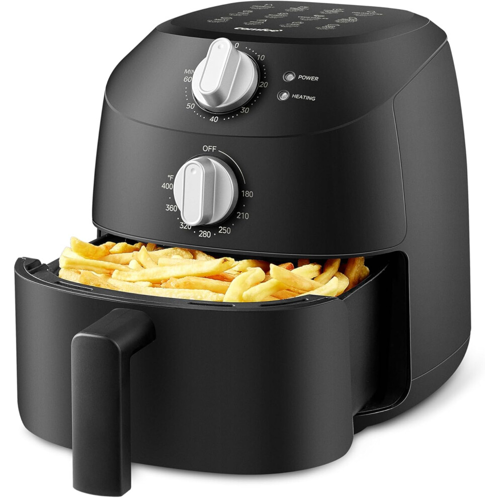 Midea 2L Air Fryer, 1150W With Temperature Control - 5-In-1: Fry, Bake, Grill, Roast, Defrost Black