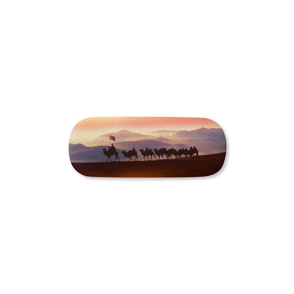 Diythinker Flag Journey Silk Road Camel Desert Glasses Case Eyeglasses Hard Shell Storage Spectacle Box
